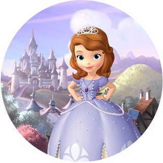 Painel de Festa Redondo Tema Princesa Sofia em Tecido C/elástico Veste Fácil em Oferta na Shopee