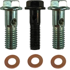Kit parafusos tubo duto de óleo tampa lateral CBX250 Twister XR250 Tornado CB300 XRE300 (com furo) parafuso do retorno