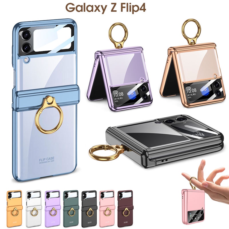 Flip543 Para Samsung Galaxy Z Flip 3 Flip 4 Flip 5 Estojo Com Anel Capa Caixa Flip5 Flip4 Flip3