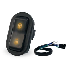 Botão Interruptor Trava Elétrica Universal Ambar