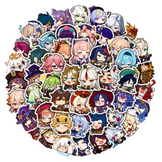 50PCS Adesivos De Impacto Anime Kawaii Genshin Para Mala De Laptop Decalque Capacete