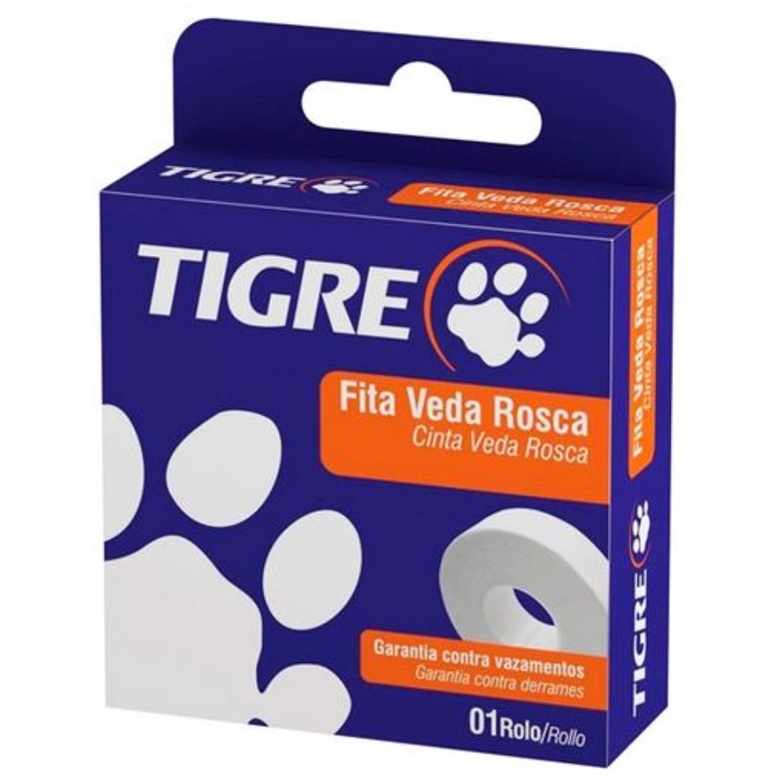 Veda Rosca Fita Teflon 3/4"x10m - 3/4"x50m - Tigre em Oferta na Shopee