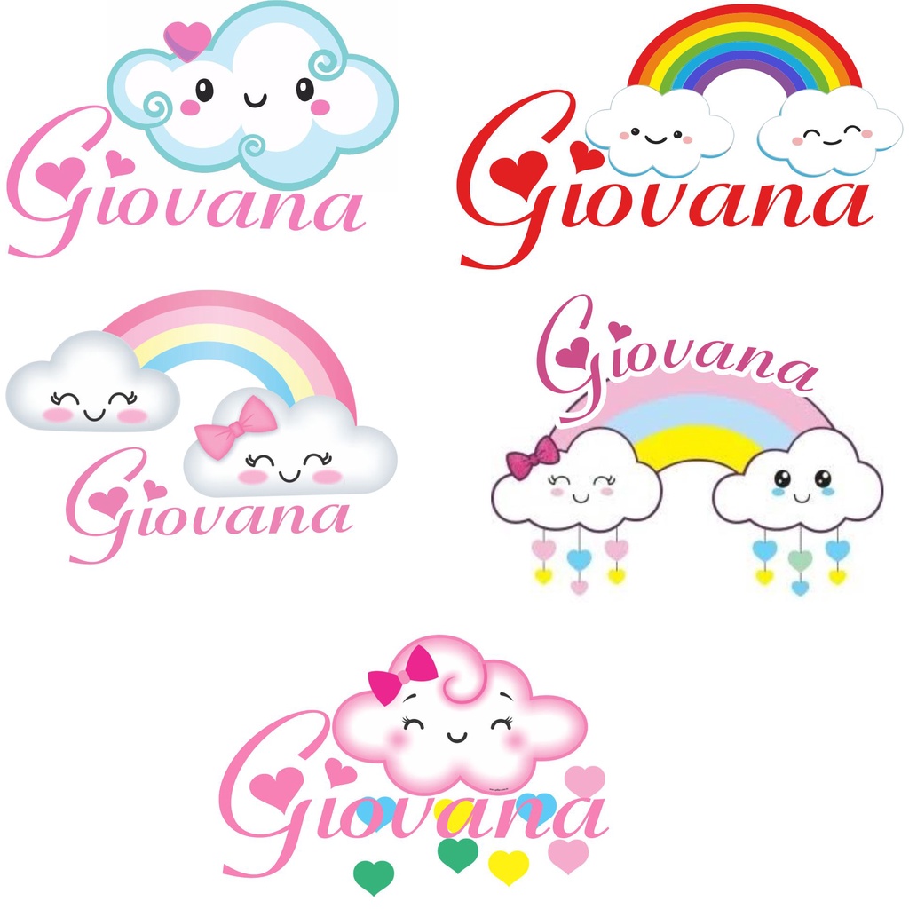 5 Aplique termocolante para roupas de 8 cm com NOME