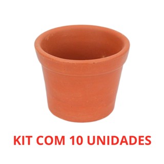 Kit com 10 Vasos de Cerâmica Mod. Violeta Alta em Oferta na Shopee