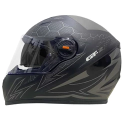 Capacete Fw3 Oculos Interno Gtx Preto Fosco 56 58 60