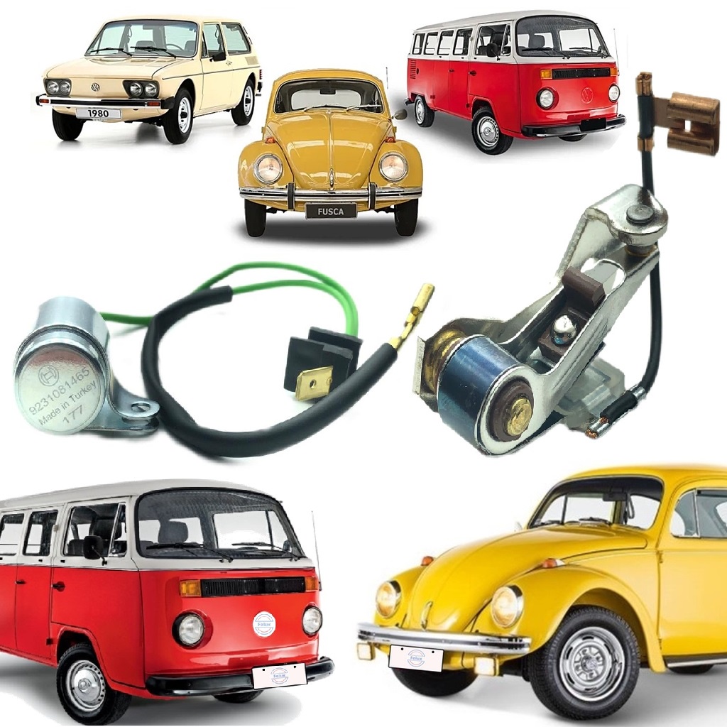 Platinado e Condensador de ignição jogo Bosch Vw Fusca Kombi Brasília 74..