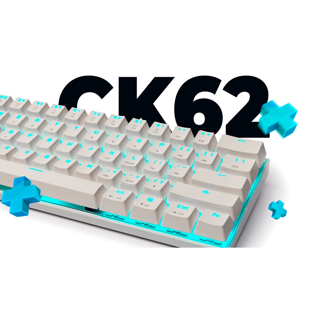 Teclado Mecânico Gamer MOTOSPEED CK62, Bluetooth, RGB, Switch Outemu, US - Branco
