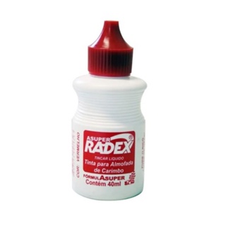 Tinta para Carimbo Vermelha - Radex em Oferta na Shopee