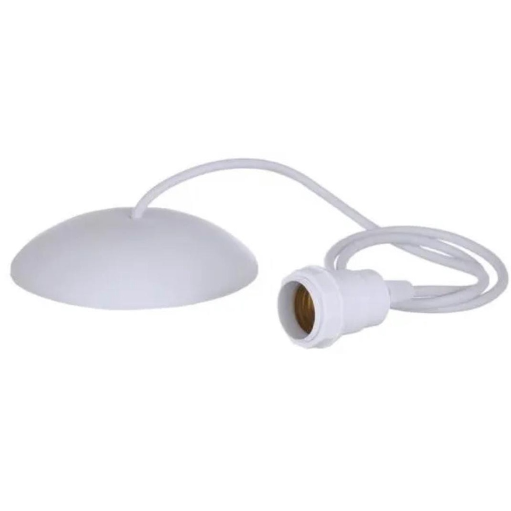 Pendente Luminária Instalação Decorativo Retrô E27 Coluna Branco 110/220v em Oferta na Shopee