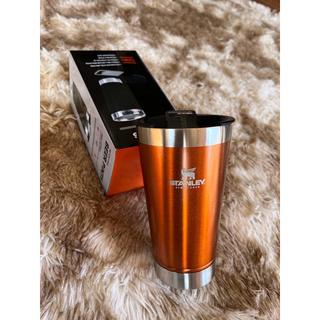 Copo Térmico Laranja Metálico Brilhante Stanley P Bebidas - Aço Inox 473ml C/ Tampa e Abridor Envio Imediato
