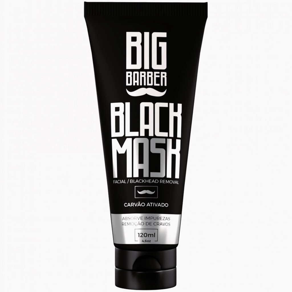 Máscara Remoção Cravos Big Barber Black Mask 120ml Profissional
