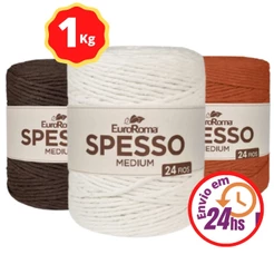 Barbante EuroRoma 24 Fios Spesso 1 kg Macrame Escolha a Cor Artesanato