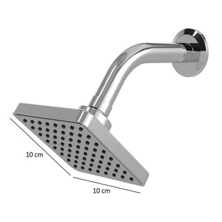 Ducha Chuveiro Flat Quadrada Articulada P/ Aquecedor Gás Solar Parede