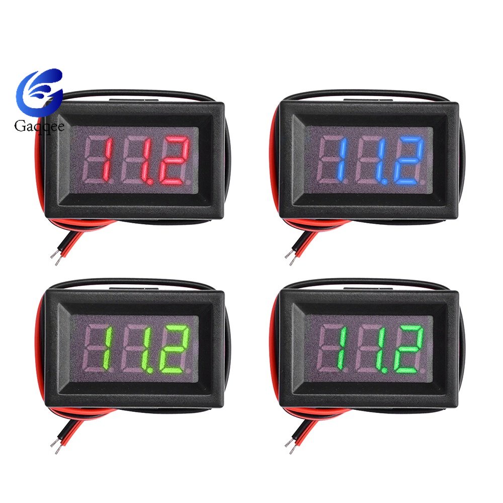 GAQQEE Voltímetro 2 Fios 0,36 " DC4-30V Medidor De Tensão Digital LED Display Painel Montagem De Bateria De Motocicleta