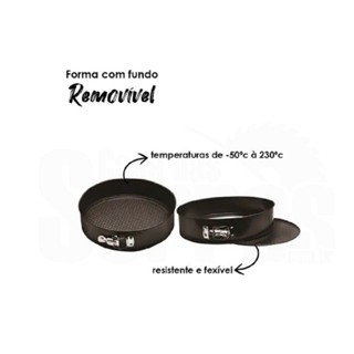 FORMA REDONDA REMOVÍVEL 26CM AÇO CARBONO 13642 YANGZI