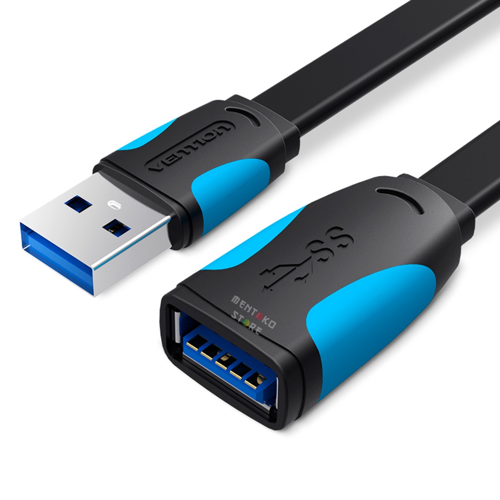 Cabo Extensor Flat USB 3.0 Extensao Pendrive Tv 2m Vention