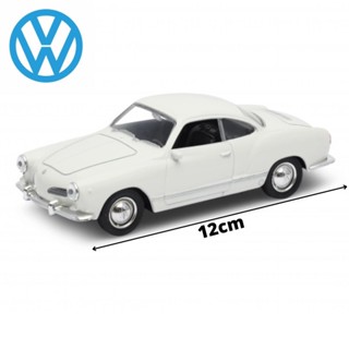 Miniatura Carrinho de Coleção de Ferro Clássico Nacional Antigo Volkswagen Karmanghia 1/34 de Metal a Fricção Welly