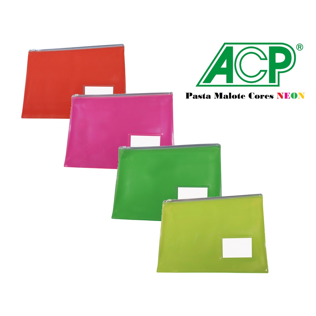 Pasta colorida Zip Zap Com Visor Multi Uso - A Escolha