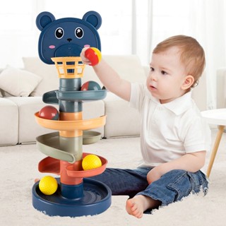 2022 Novos Brinquedos De Treino Deslizante Montessori Para Bebês 6 12 Meses Torre De Empilhar Desenvolvimento De Bebê Bola Rolante