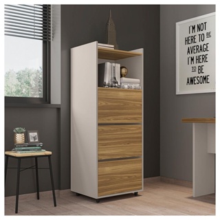 Gaveteiro Escritório Armário Multifuncional Studio Caemmun em Oferta na Shopee