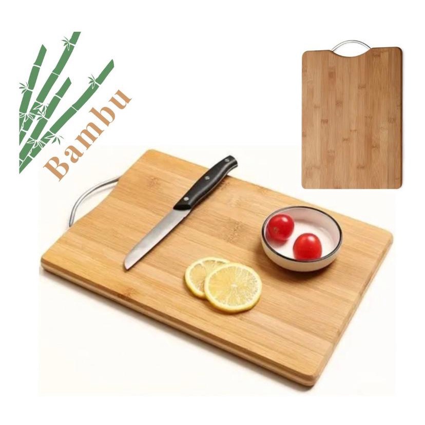 Tabua De Corte Carne Churrasco Legume Em Bambu 34x24cm
