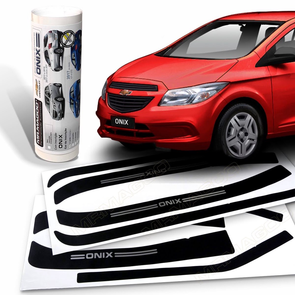 KIT Soleiras das Portas + Soleira da Mala ONIX JOY 2017 2018 2019 Adesivo Acessórios para Carro