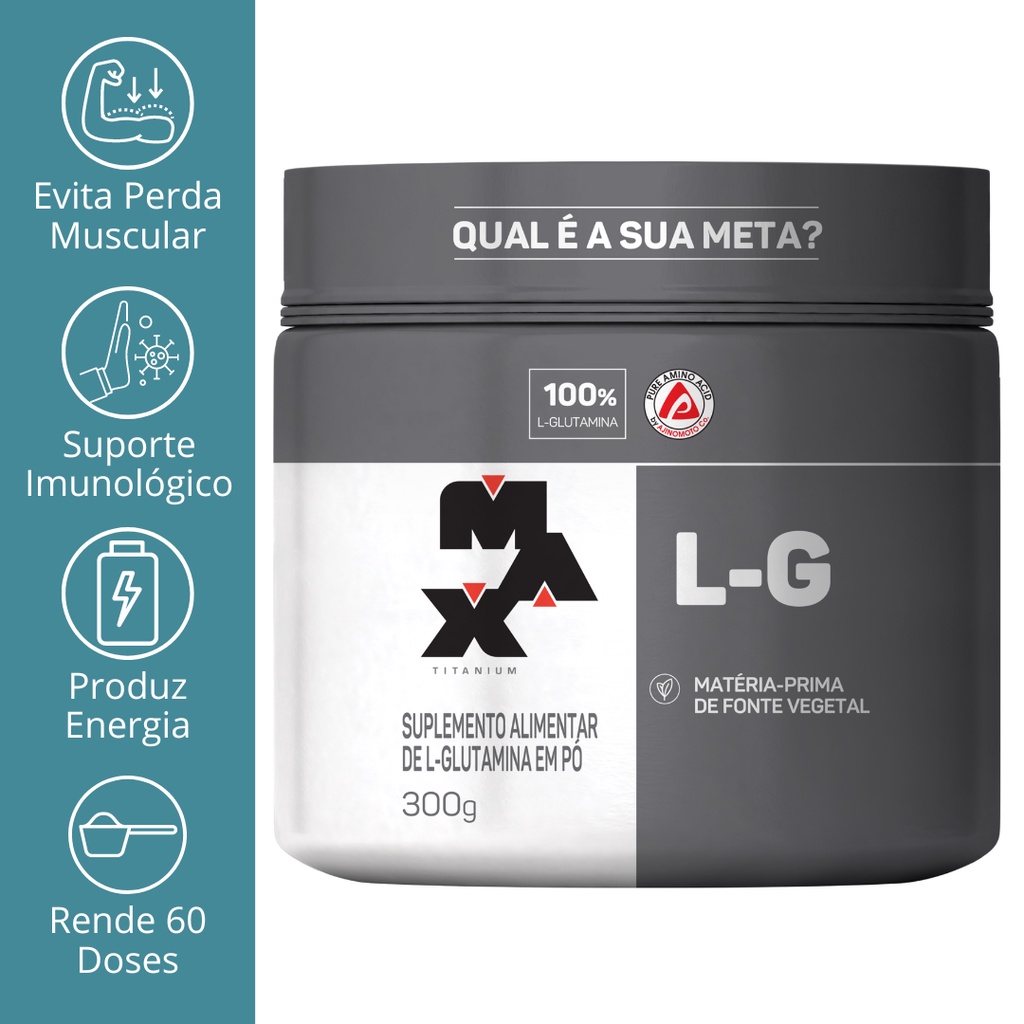 L-GLUTAMINA 300G - MAX TITANIUM