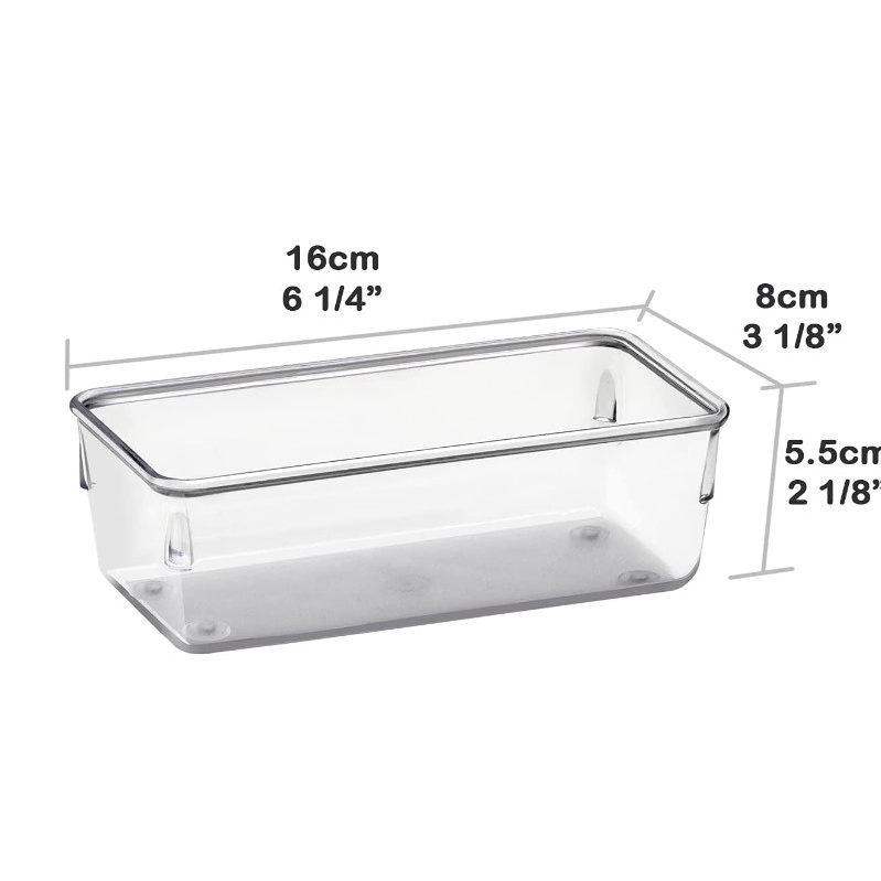 Organizadores Multiuso modular para Gavetas,maquiagem  Armários, Geladeiras, Pote Acrílico Cristal acrimet