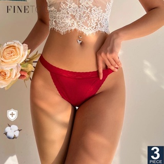 FINETOO 1pç Calcinha Fio-Dental Feminina De Renda S-XL Roupa Íntima Lingerie Biquíni Novo em Oferta na Shopee