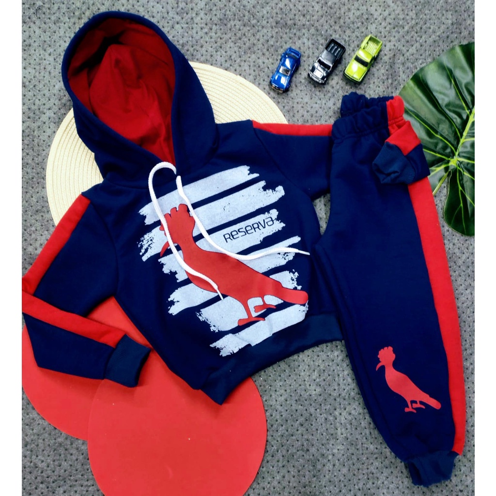 Conjunto Infantil Masculino Menino de Inverno Calça + Casaco Menino Infanto Juvenil P M G GG (2 a 12 anos)