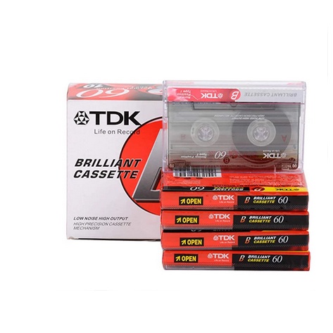 Fita Cassete player Virgem 60 Minutos Tdk B60 k7 posição normal para tape deck radio gravador walkman toca fita boombox