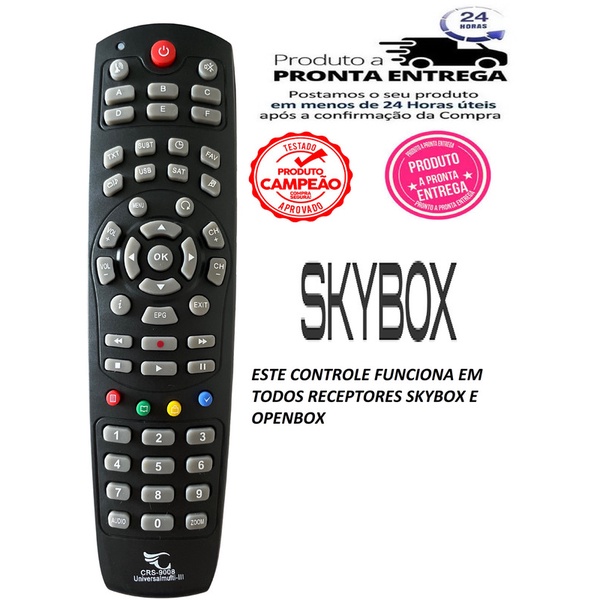 Telecomando Universale Per SKYBOX OPENBOX F3, F5, F6, V6, V7, V8, V8S, S-V8, S-V7, S-V6, F7S, F8S