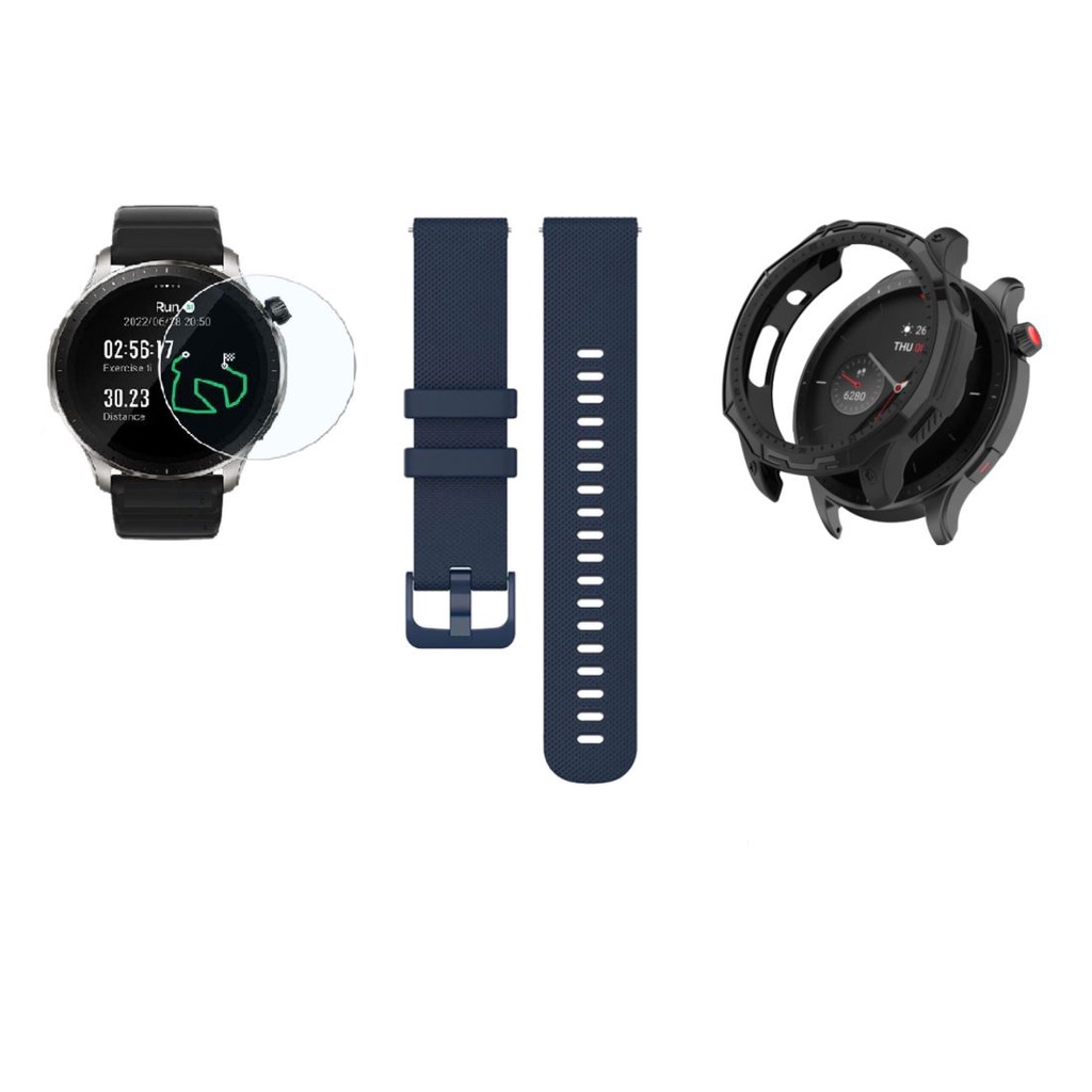 Capa Protecao Pelicula e Pulseira Compativel para Amazfit GTR 4 A2166