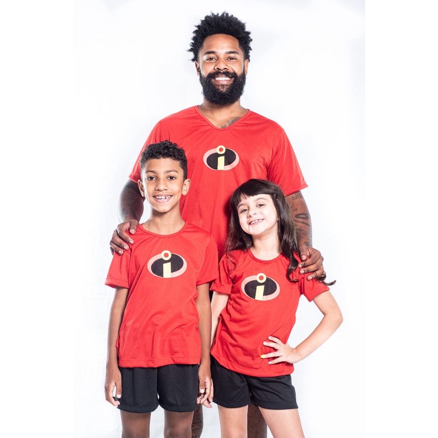 Kit 3 Pijamas Verão Super Herói Família 1 adulto 2 infantil Pai Mãe e filho