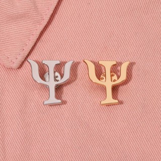 Broche De Símbolo Psi Psicologia Presentes Crachá Pinos De Psiquiatrasta Estudantes De Formatura Jóias Pin De Lapela Metálica