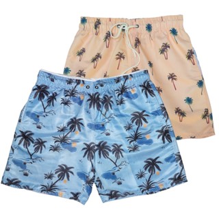 Kit 2 Short Bermuda Floral Mauricinho Masculino Moda Praia Estampado