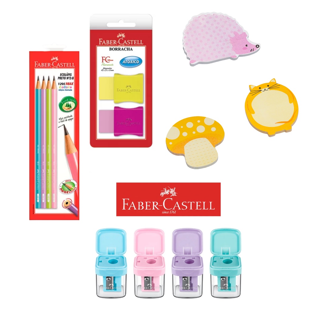 Kit Faber Volta as Aulas Com Lapis Borracha Apontador e Mais Shopee