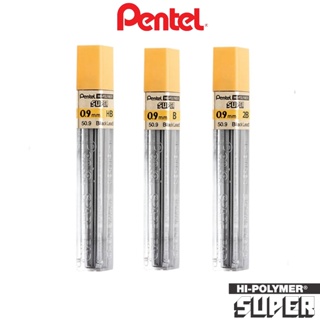 Grafite 0.9mm PENTEL 2H/H/HB/B/2B - Hi-Polymer Super em Oferta na Shopee