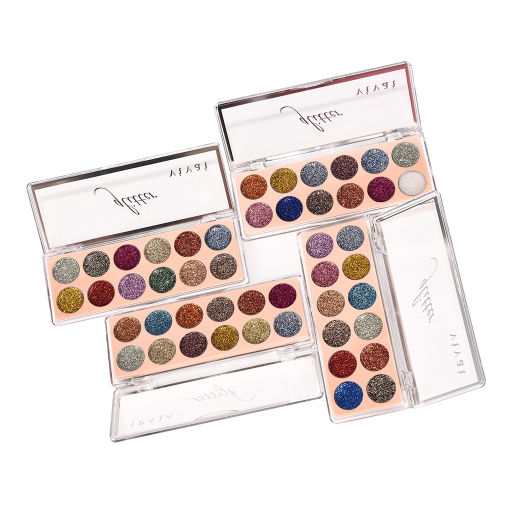 Paleta de Sombra Glitter Vivai c/ 12 cores