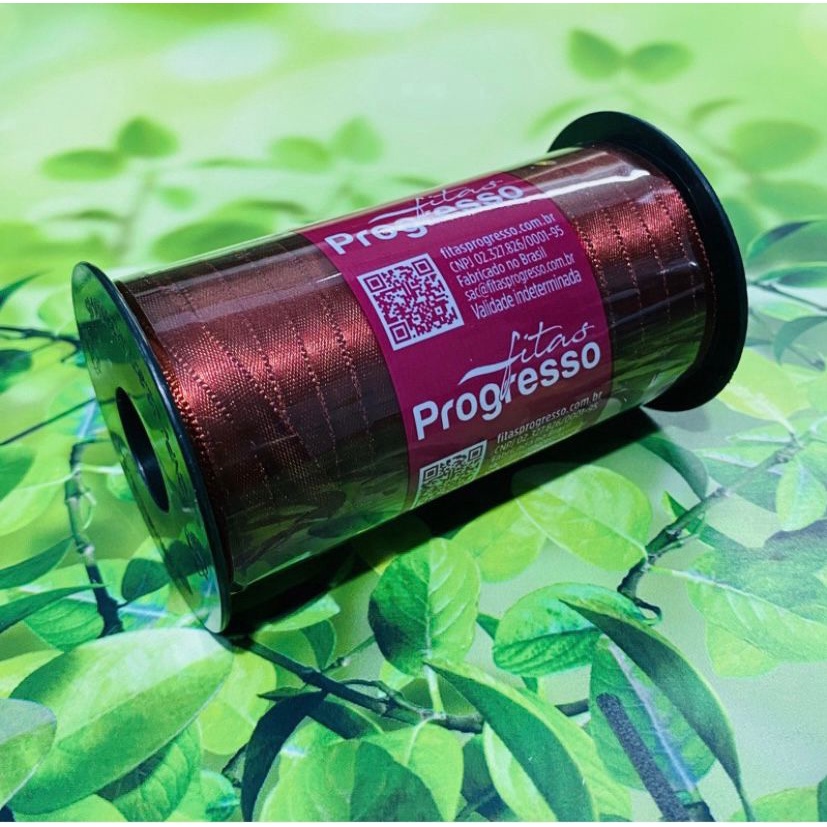 1~5 FITA DE CETIM TERRA 100 METROS 7MM - CÓD-1383 (CHOCO)