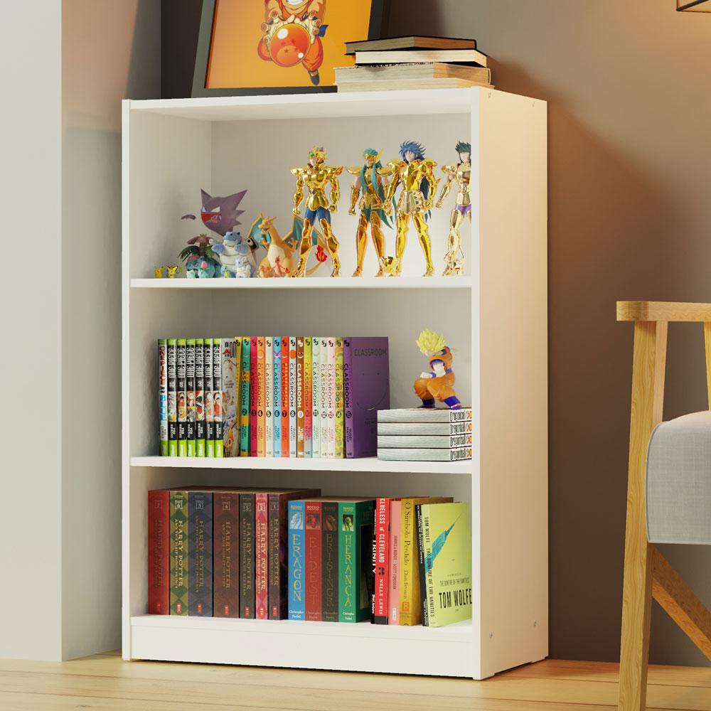 Estante Livreiro Madesa 6907 com 3 Nichos - Branco - Home & Living