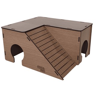 Toca L com Escadinha Esconderijo para Hamster Roedores Multichamber
