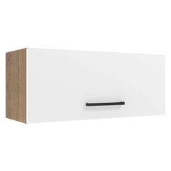 Armário de Cozinha Aéreo 80 cm 1 Porta Basculante Rustic/Branco Agata Madesa
