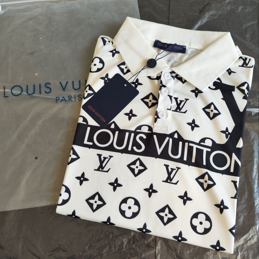 Louis Vuitton Camiseta De Manga Curta Nova Marca Da Moda Bordada Flor  Antiga patch Algodão Pescoço Redondo Feminino Solto - Escorrega o Preço
