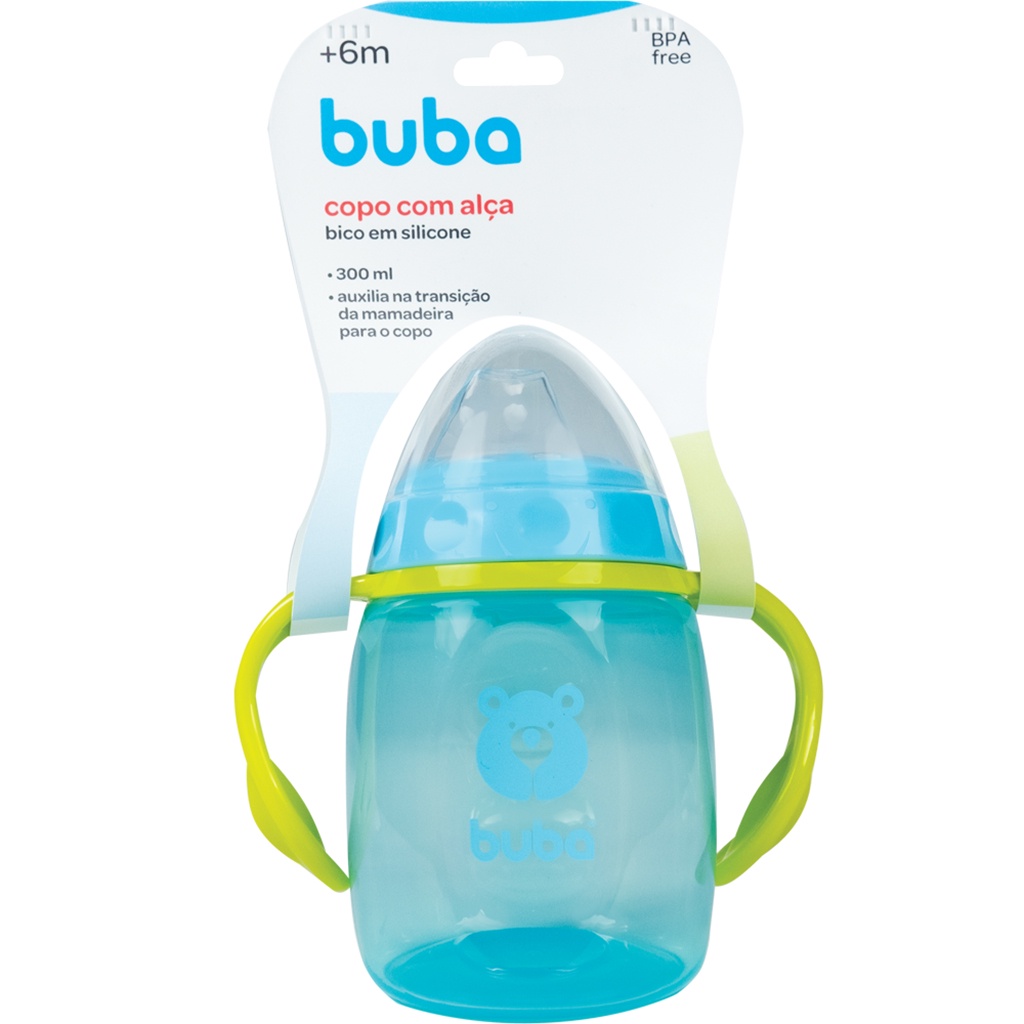 Copinho com Alça Azul Bico de silicone 5815- Buba