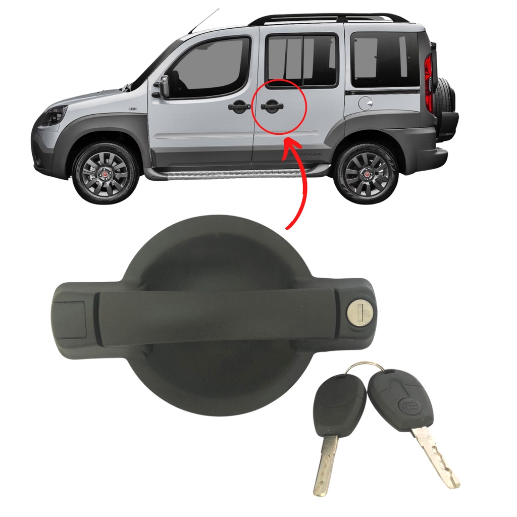 Maçaneta Externa Doblo Porta Lateral Corrediça Lado Esquerdo em Oferta na Shopee