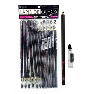BELLA FEMME BF10003 LAPIS P/OLHOS PRETO C/APONTADOR - 12 UN em Oferta na Shopee