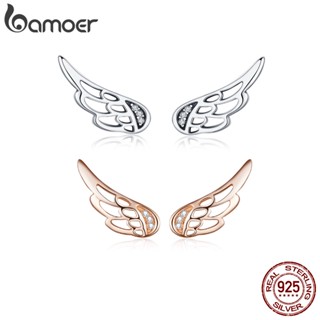 Brincos Bamoer 925 Pinos De Orelha De Asa De Prata Moda Joias Para Mulheres Presente Meninas SCE343