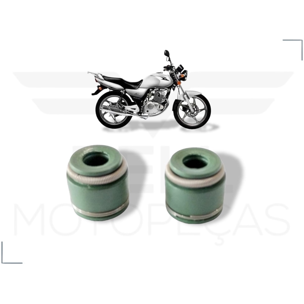 2 Retentores Haste Valvulas ( PAR ) Moto SUZUKI YES EN 125 / EN125 SE - Modelo Original