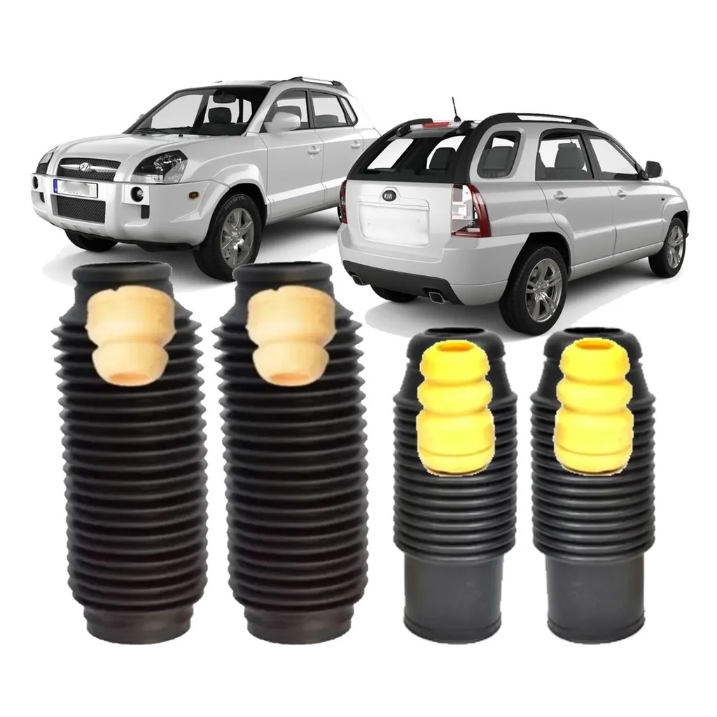 Batentes Amortecedor Dianteiro + Traseiro Hyundai Tucson 2005 2006 2007 2008 2009 2010 2011 2012 2013 2014 A 2015
